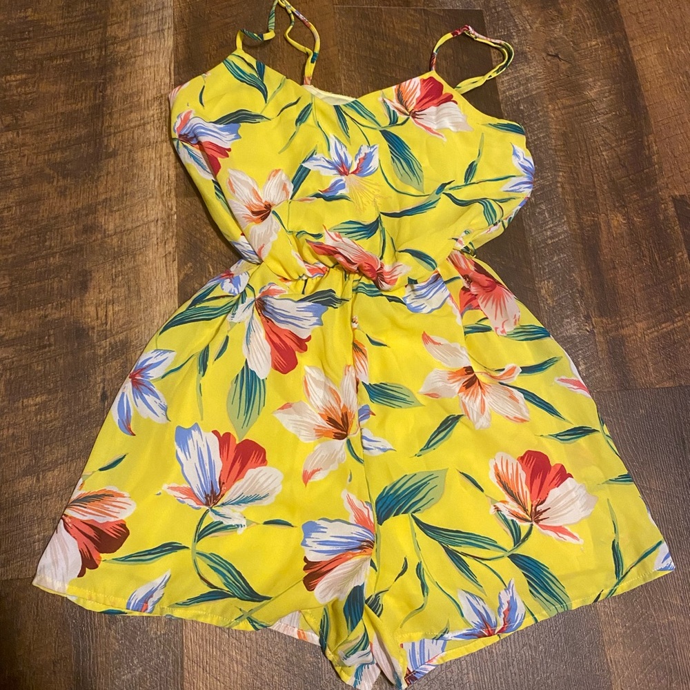 Yellow Floral Romper